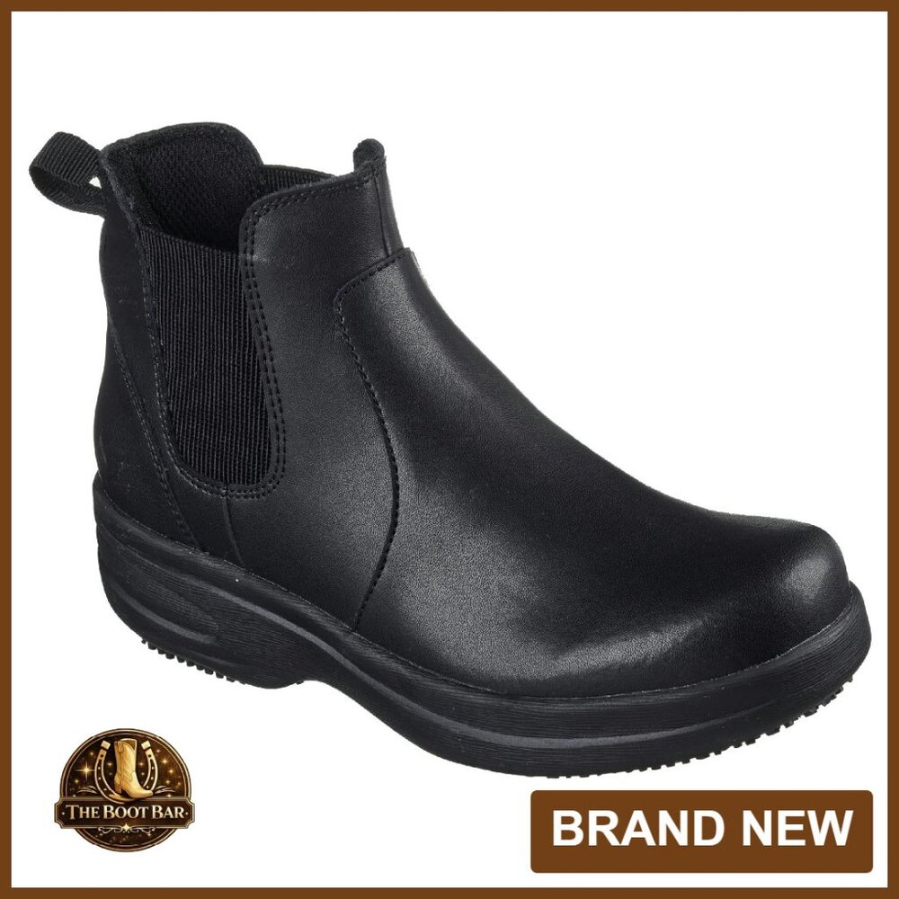 Leather Chelsea Boots Slip Resistant Work Shoes Air Cooled Memory Foam